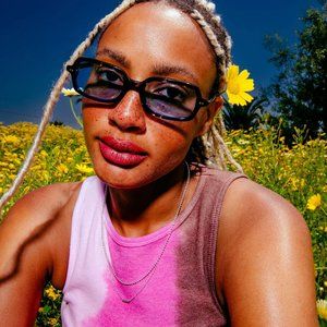 Crap Eyewear Dream Cassette Sunglasses in Black Tortoise Bio / Blue Tint